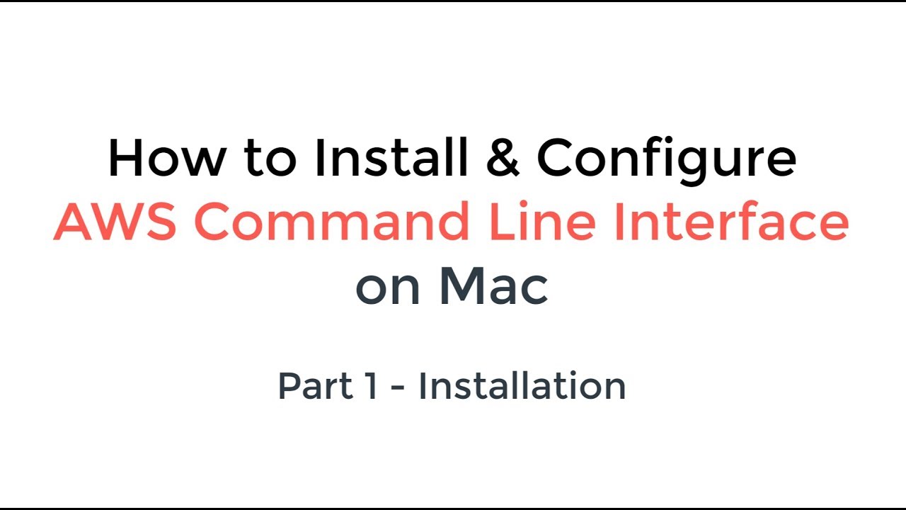 install aws cli for mac